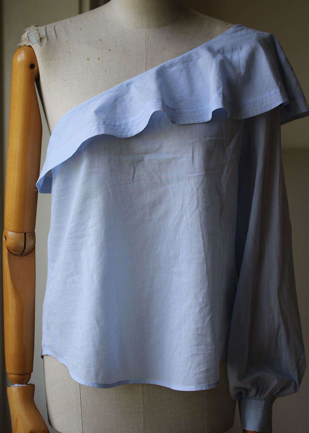 A.L.C. BRIELLE ONE SHOULDER RUFFLED TOP US 8 UK 12 - Image 3