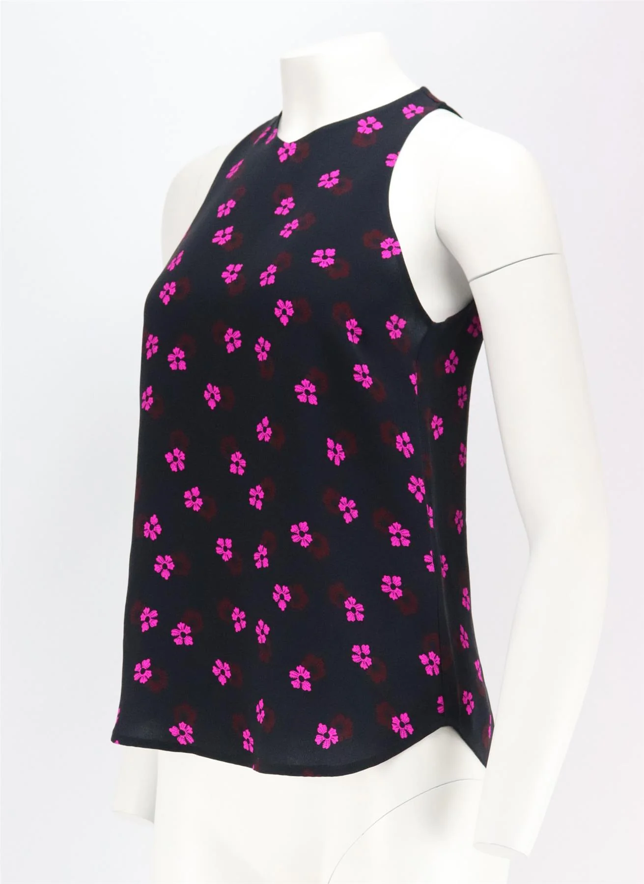 A.L.C. FLORAL PRINT SILK CREPE TOP US 4 UK 8 - Image 3