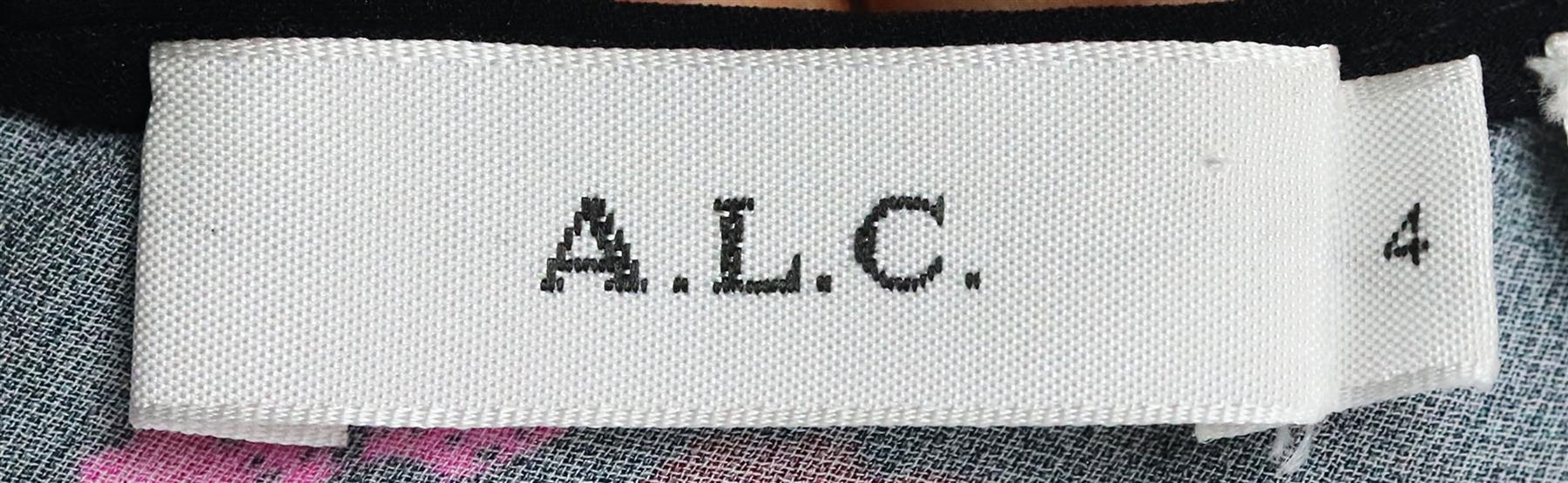 A.L.C. FLORAL PRINT SILK CREPE TOP US 4 UK 8 - Image 5