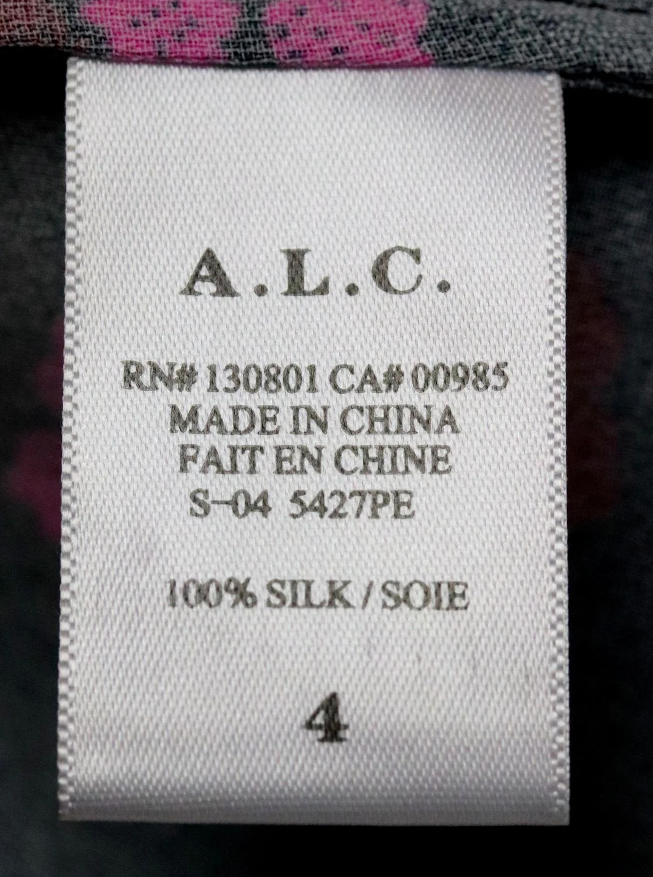 A.L.C. FLORAL PRINT SILK CREPE TOP US 4 UK 8 - Image 6