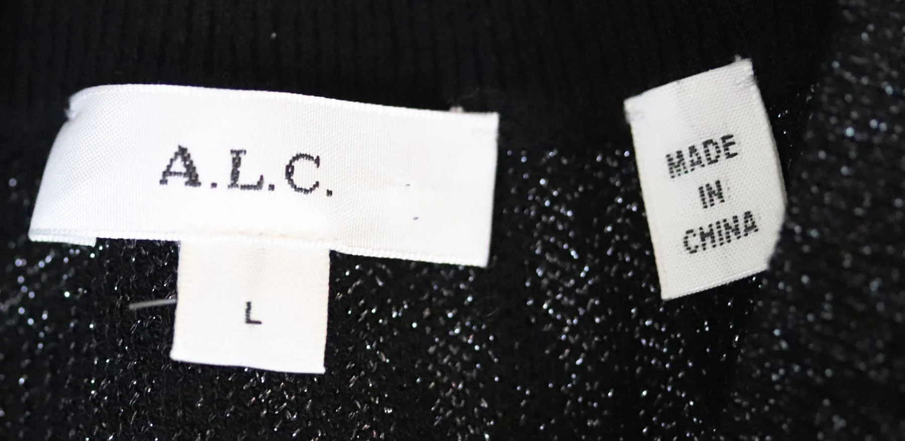 A.L.C. ZIGGY INTARSIA PRINT STRETCH KNIT MINI DRESS LARGE - Image 5