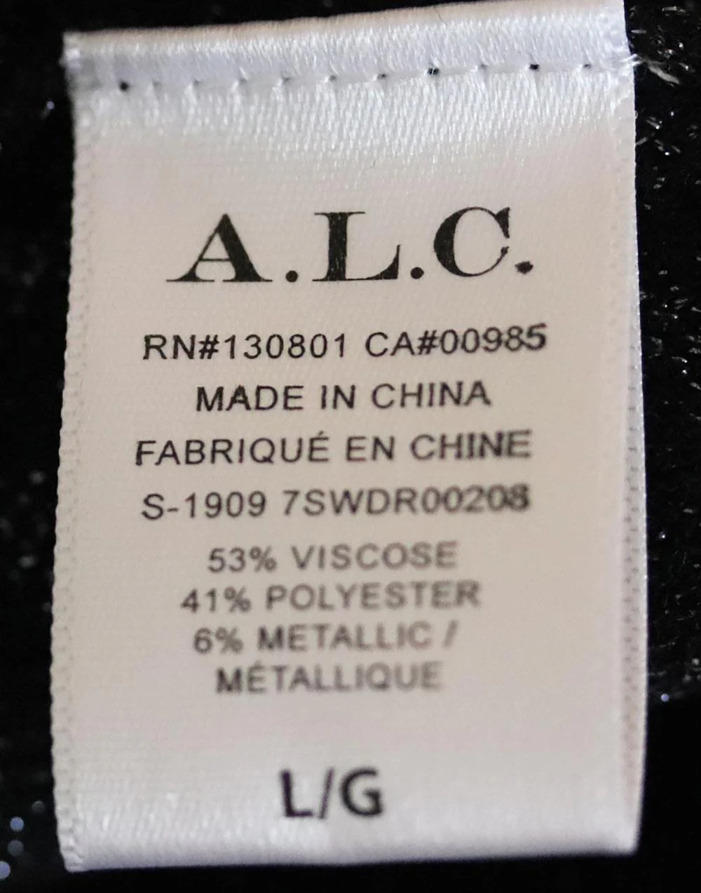 A.L.C. ZIGGY INTARSIA PRINT STRETCH KNIT MINI DRESS LARGE - Image 6