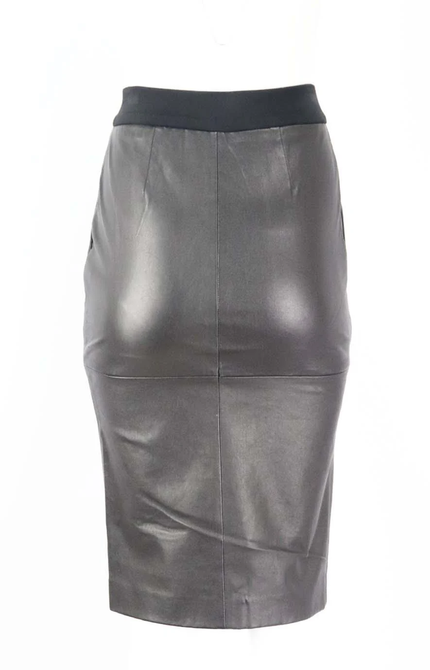 A.L.C. ZIP TRIMMED LEATHER SKIRT US 6 UK 10 - Image 3