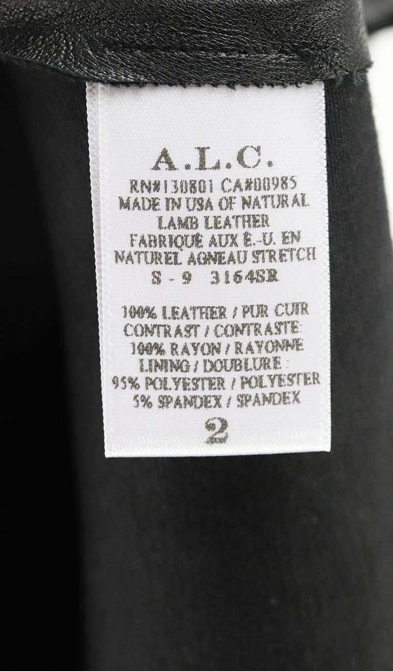 A.L.C. ZIP TRIMMED LEATHER SKIRT US 6 UK 10 - Image 5