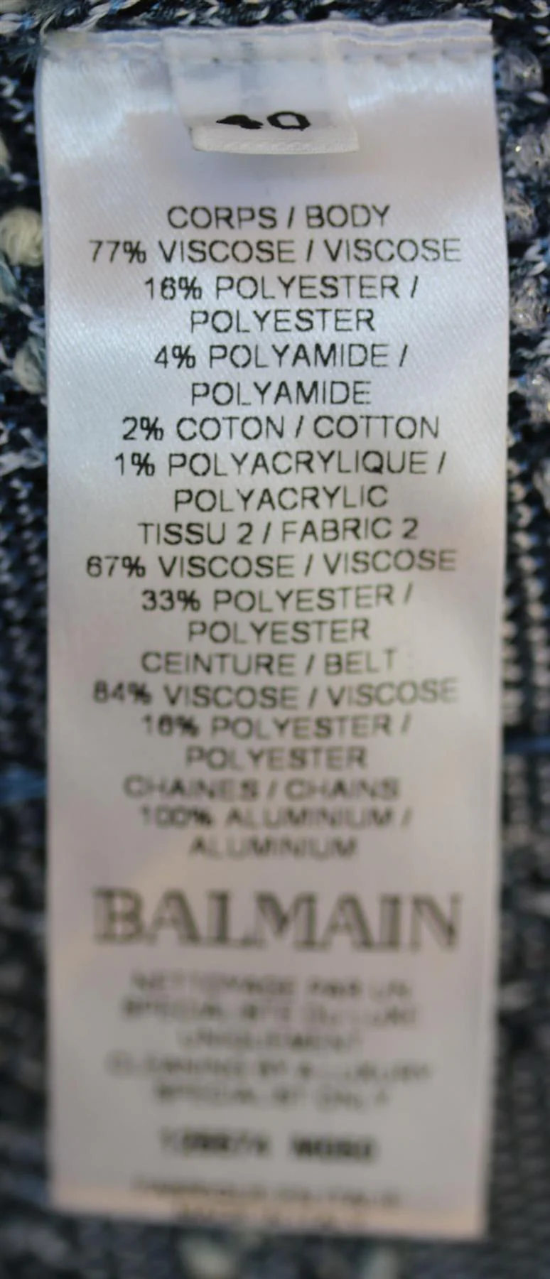 BALMAIN CHAIN TRIMMED STRETCH KNIT JUMPSUIT FR 40 UK 12 - Image 6