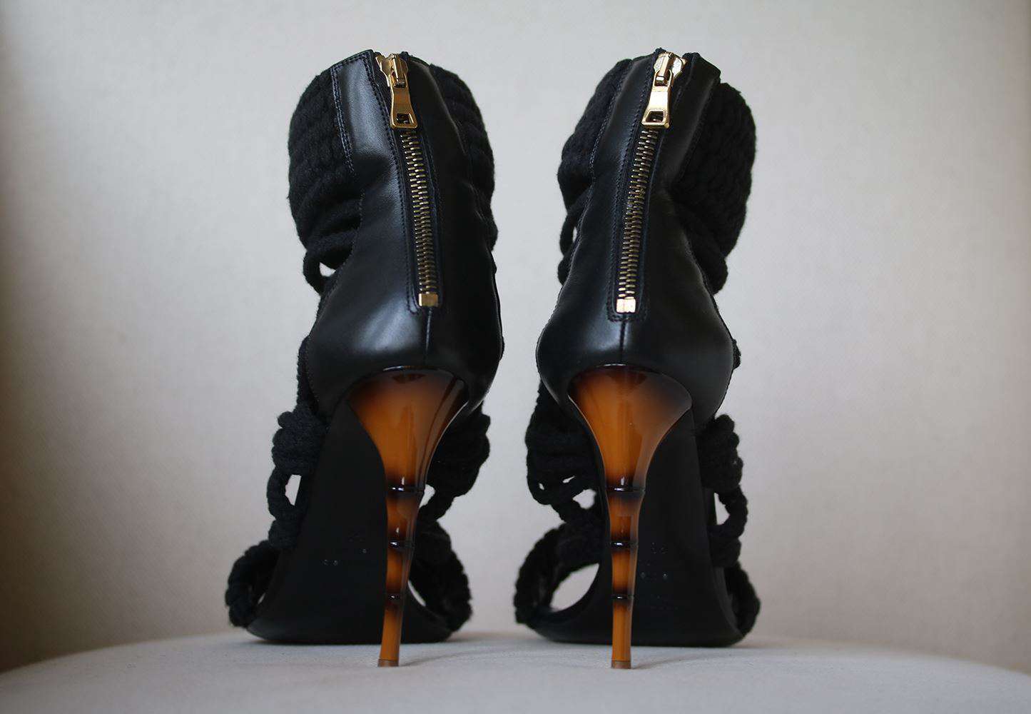 BALMAIN WOVEN ROPE SANDALS EU 38 UK 5 US 8 - Image 5