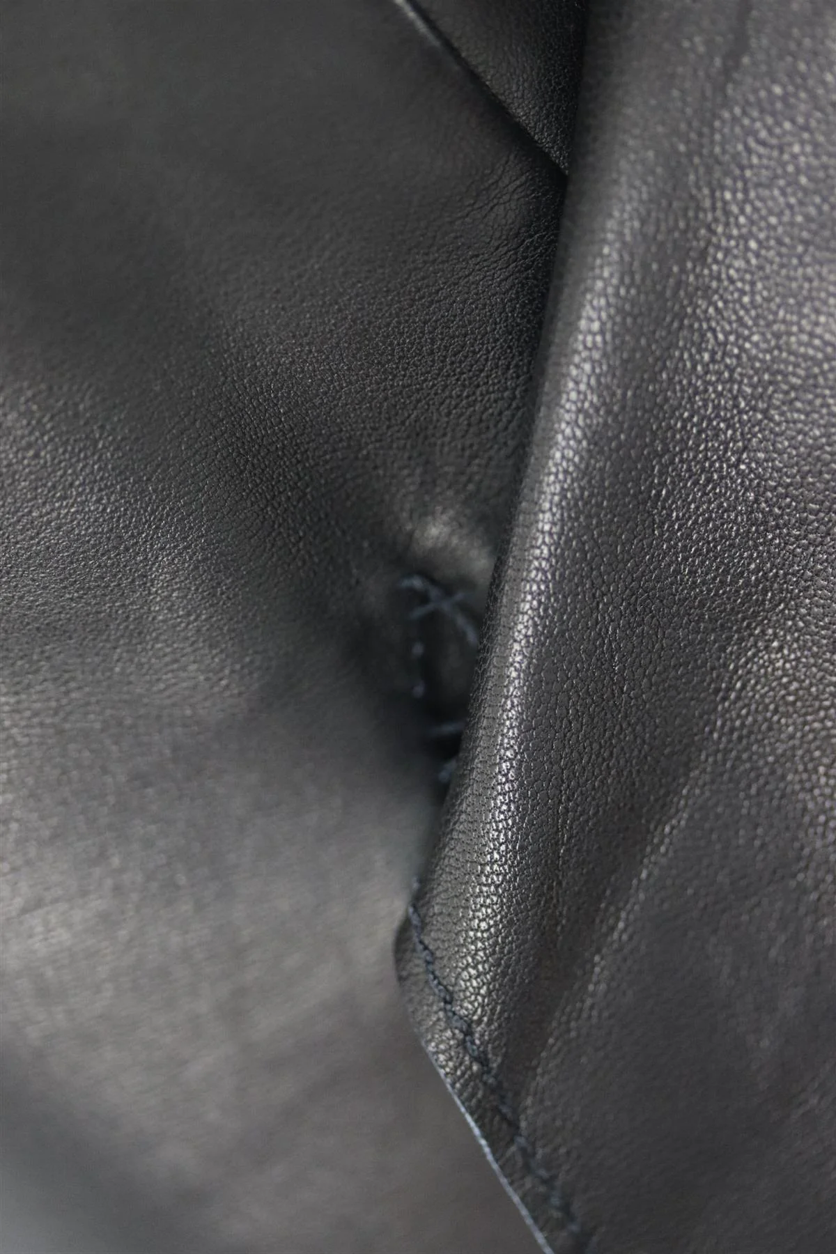 BALMAIN WRAP EFFECT RUFFLED LEATHER MINI DRESS FR 36 UK 8 - Image 3