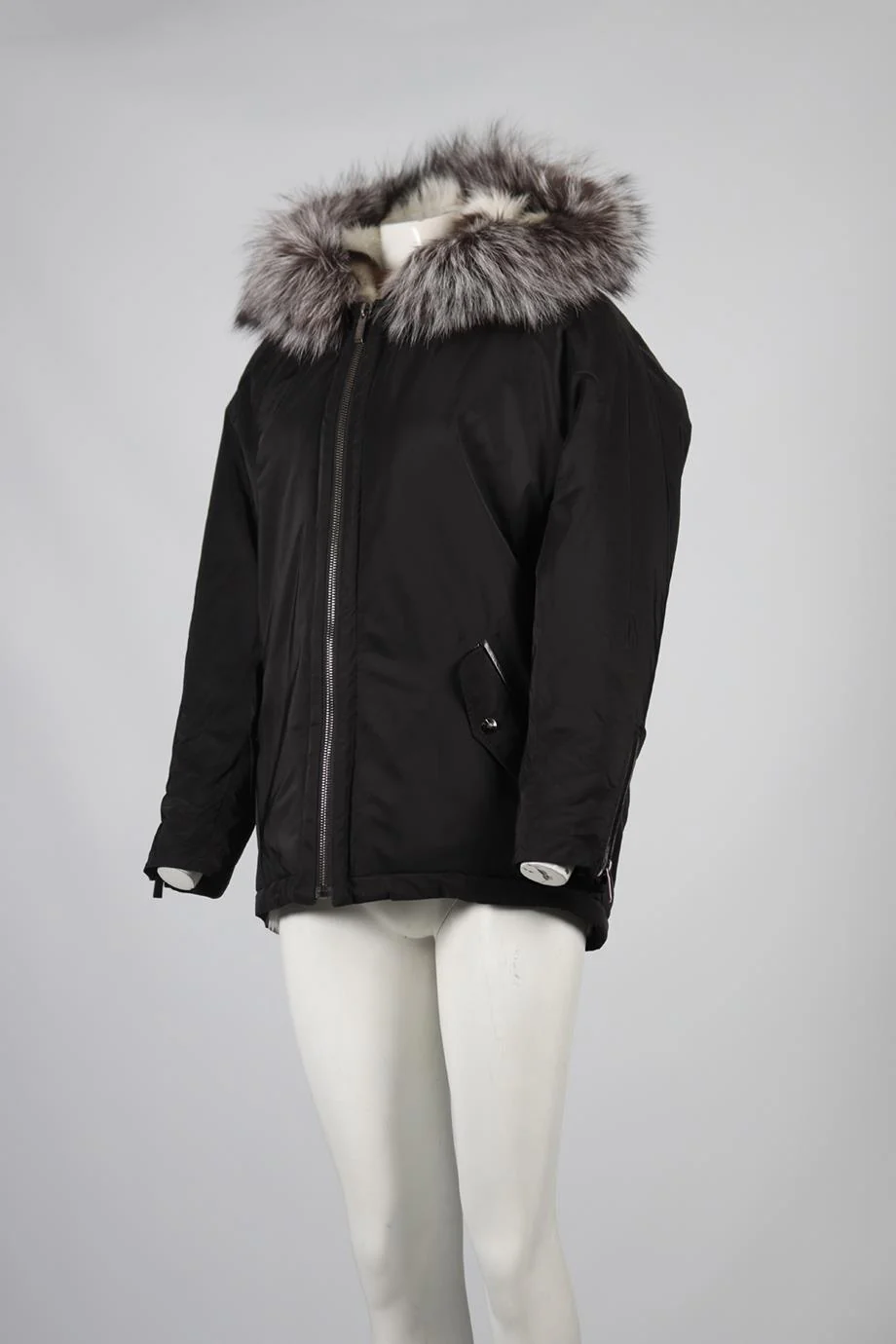 BARBARA BUI FUR JACKET UK 12 - Image 3