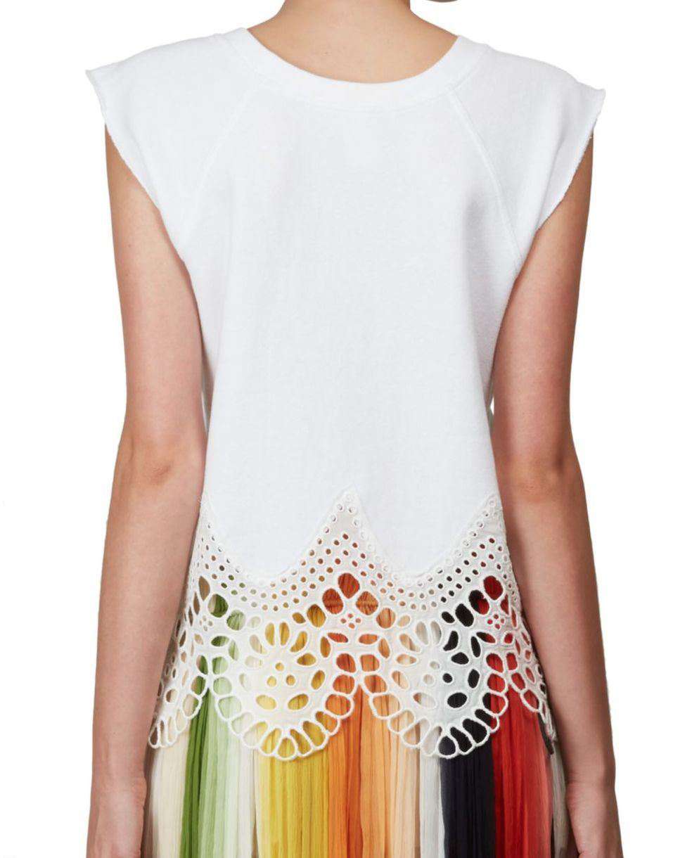CHLOE EYELET LACE-TRIM TOP SMALL - Image 7