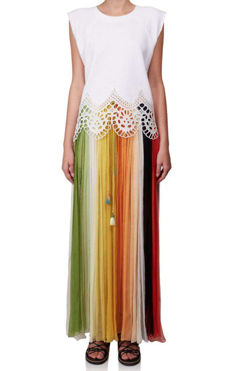 CHLOE EYELET LACE-TRIM TOP SMALL - Image 8