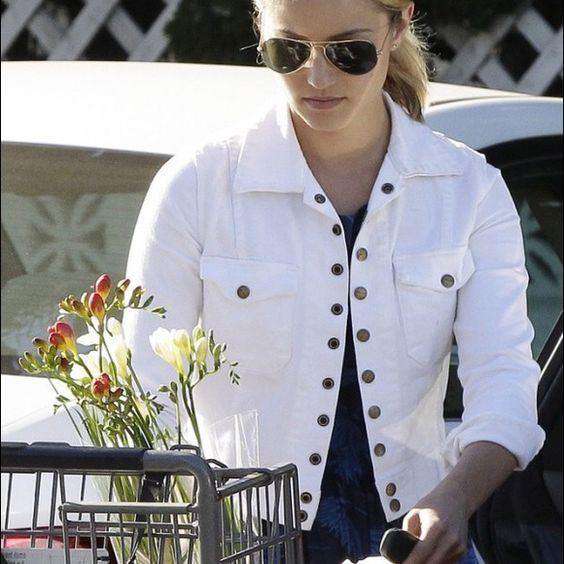 CURRENT/ELLIOTT THE SNAP JACKET IN SUGAR 1 UK 8 - Image 9