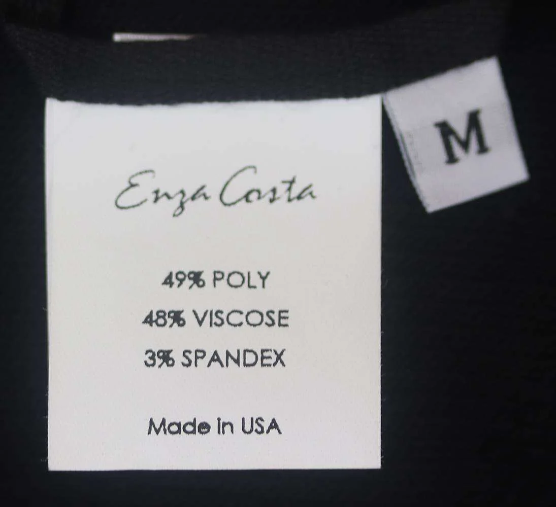 ENZA COSTA ONE SHOULDER RIBBED KNIT MIDI DRESS MEDIUM - Image 5