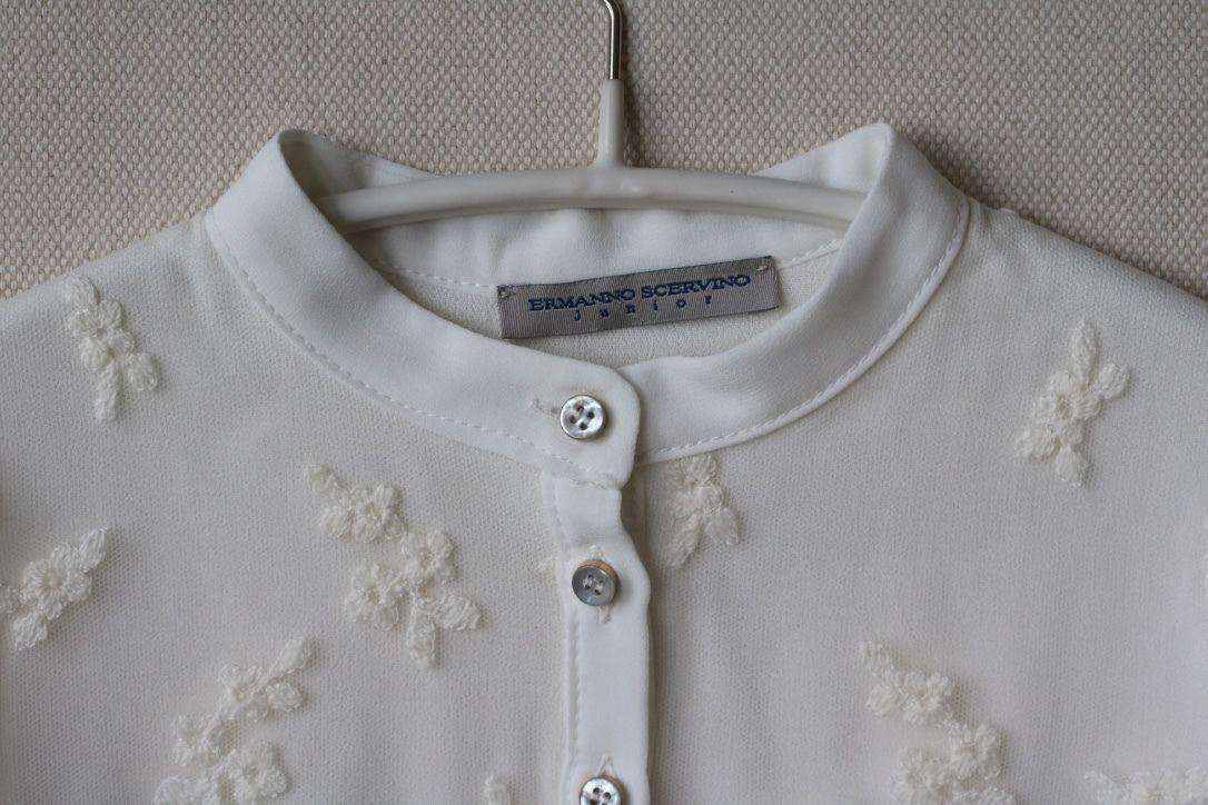 ERMANNO SCERVINO BABY GIRLS IVORY EMBROIDERED CHIFFON DRESS 4 YEARS - Image 12