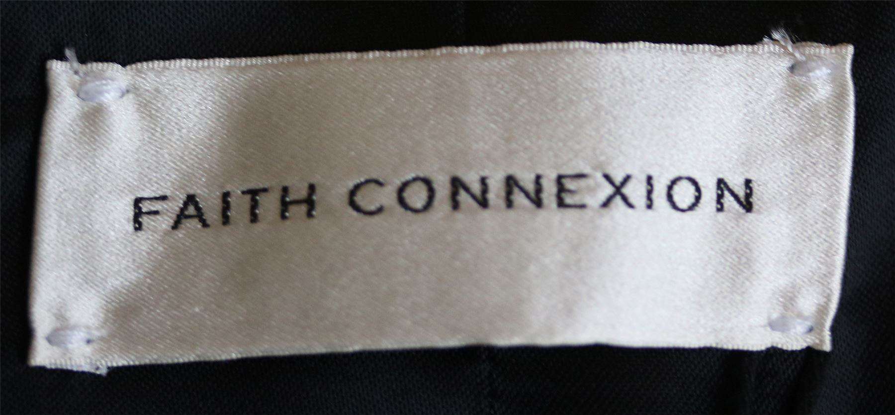 FAITH CONNEXION OFF THE SHOULDER CREPE TUXEDO DRESS FR 38 UK 10 - Image 5