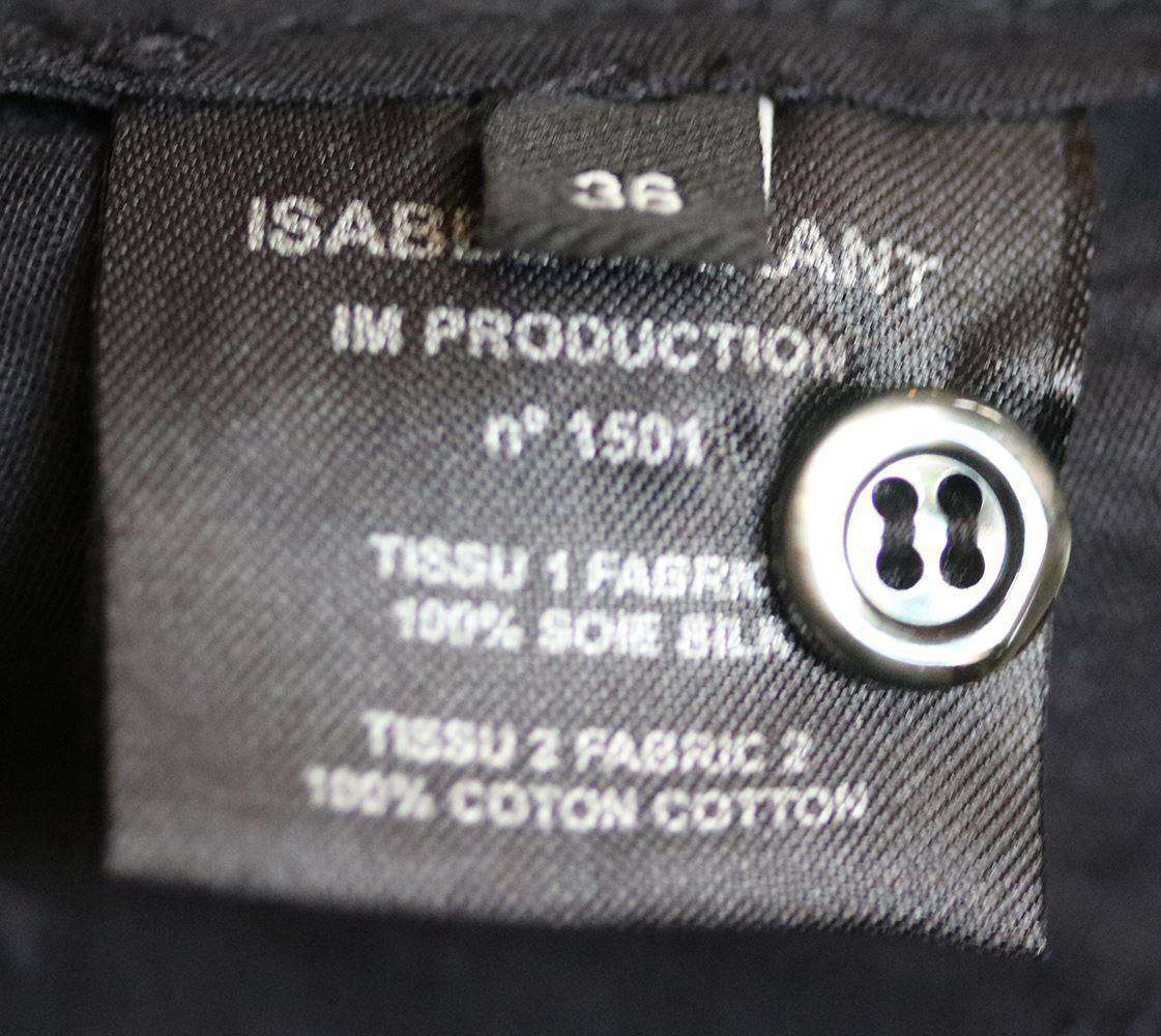 ISABEL MARANT VATELLE EMBROIDERED SILK GEORGETTE AND COTTON TOP FR 36 UK 8 - Image 6