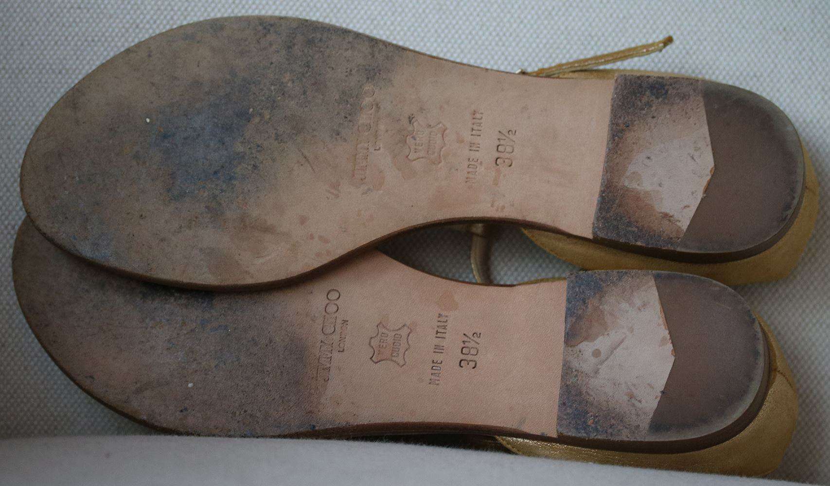 JIMMY CHOO LIMITED EDITION METALLIC EMBELLISHED SANDALS EU 38.5 UK 5.5 US 8.5 - Image 4