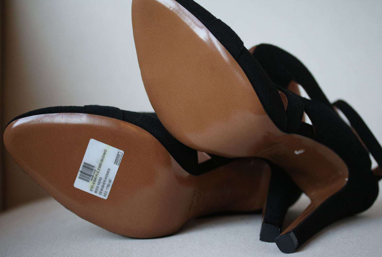 KALLISTE SUEDE ANKLE STRAP CUTOUT HEELS EU 40 UK 7 US 10 - Image 4