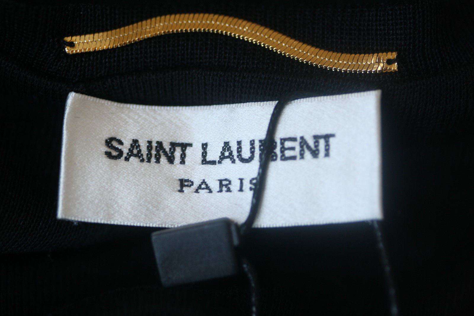 SAINT LAURENT STUDDED BLACK TOP TEE SMALL - Image 4