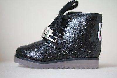 SOPHIA WEBSTER MINI GIRLS BLACK GLITTER WILEY BOOTS EU 26 UK 8.5 - Image 4