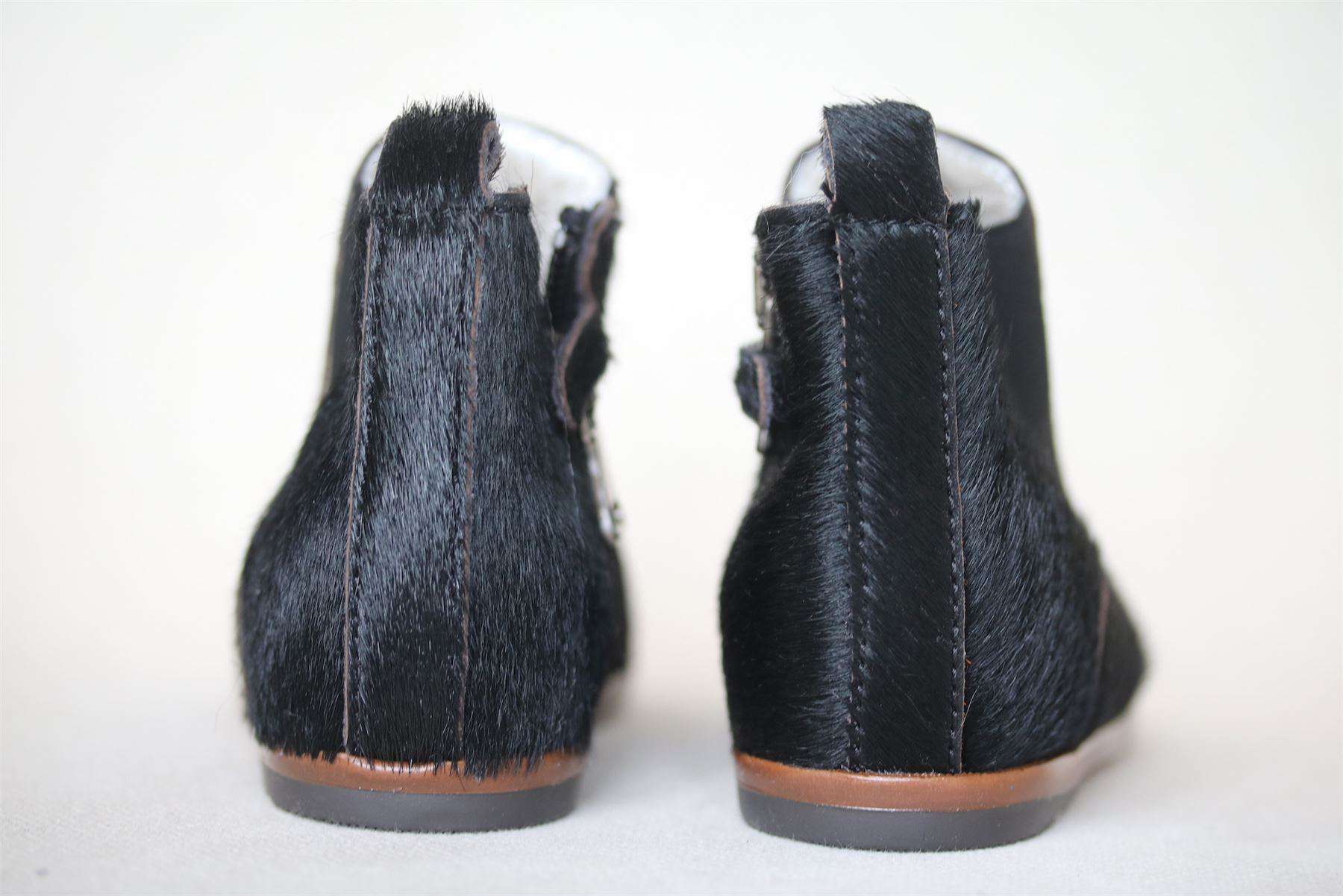 TARTINE ET CHOCOLAT GIRLS BLACK HAIR ANKLE BOOTS EU 23 UK 6 - Image 3